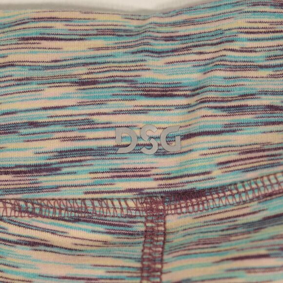 NWT DSG Momentum Mid Rise Shorts Teal Burst Spacedye Girls Size XL (16) - Picture 3 of 9